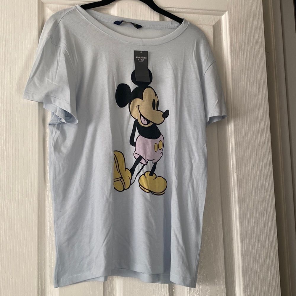 Rare Baby Blue Mickeymouse Abercrombie TShirt Collab